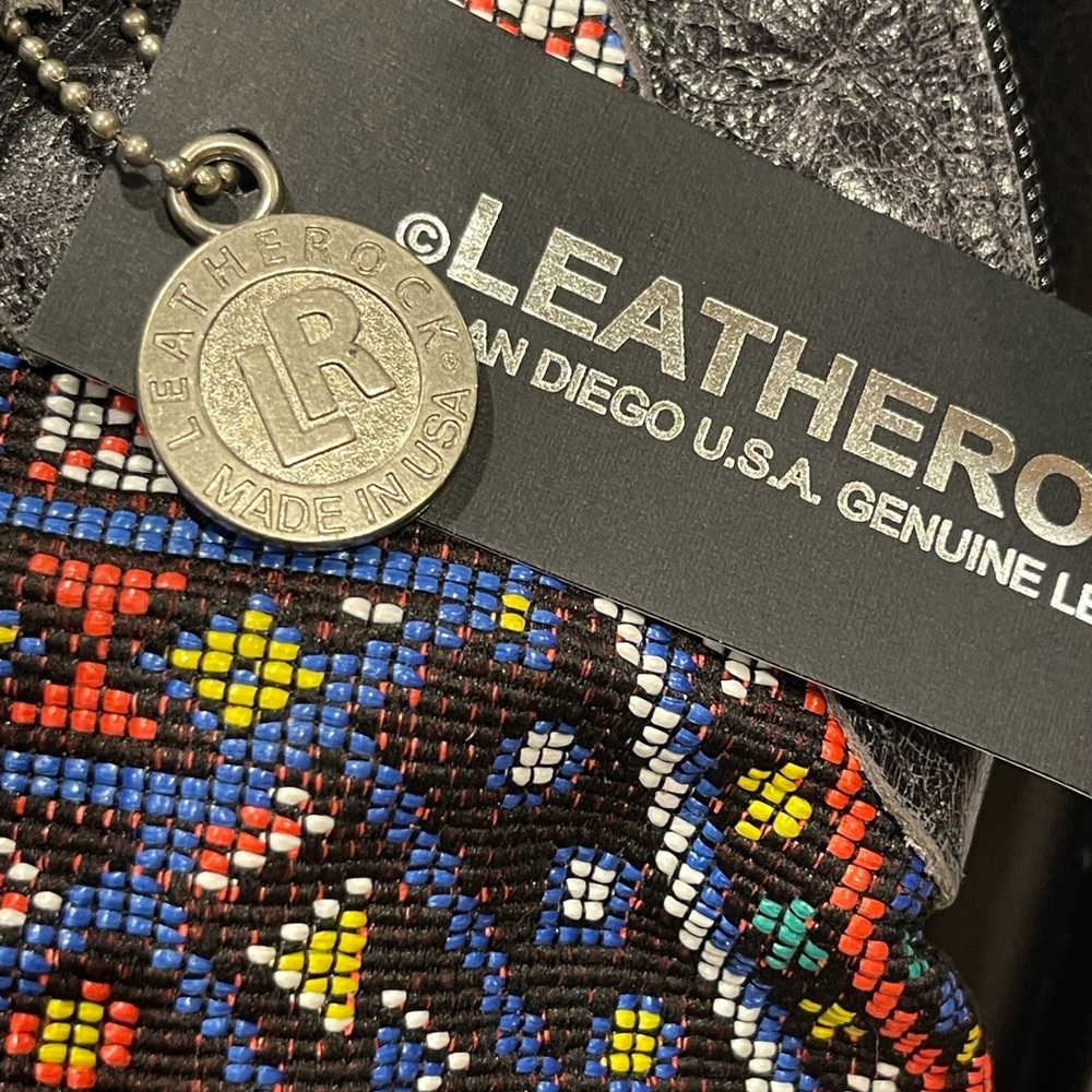 𝕃𝔼𝔸𝕋ℍ𝔼ℝ ℝ𝕆ℂ𝕂 Multicolor Patterned Women's Bag - Picture 3 of 4